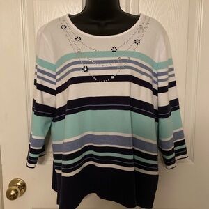 Alfred Dunner Petite striped Top